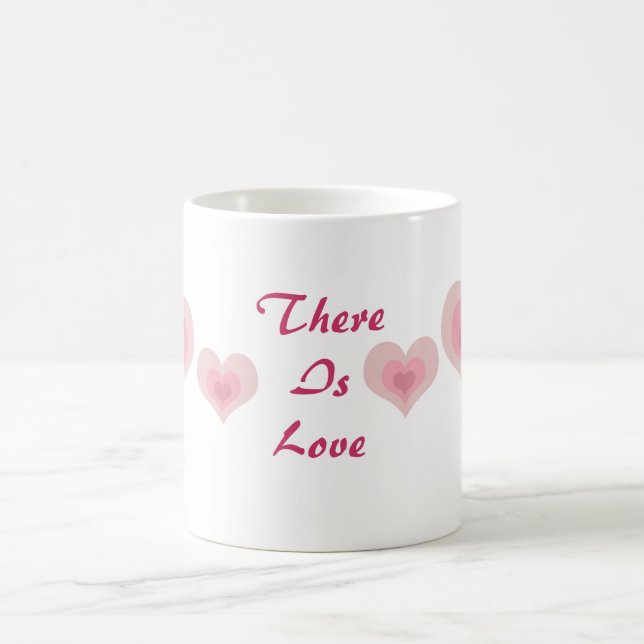 Caneca De Café Corações de Amor Rosa (Centro)