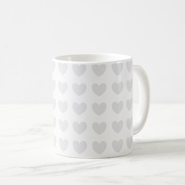 Caneca De Café Corações de cinzas leves (Frente Esquerda)