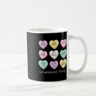 Caneca De Café Corações de Conversa de Terapia Ocupacional no Dia