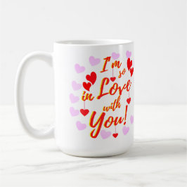 Caneca De Café Corações de Namorados Tão Apaixonados