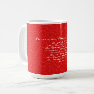 Caneca De Café Corações de Oração de Anjo Guardião