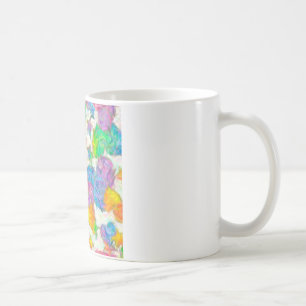 Caneca De Café Corações de São Valentão em Pastel Impressionista