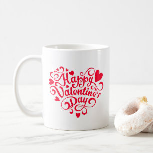 Caneca De Café Corações de São Valentim
