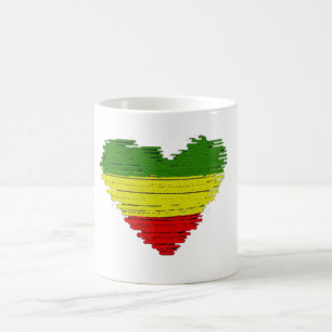 Caneca De Café Corações do amor da reggae uma de Cori Reith Ras