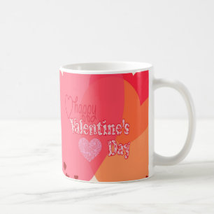 Caneca De Café Corações do dia de os namorados