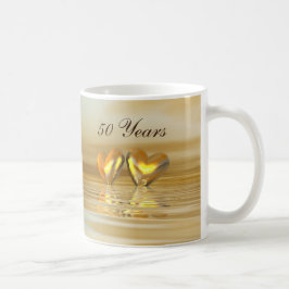 Caneca De Café Corações do ouro