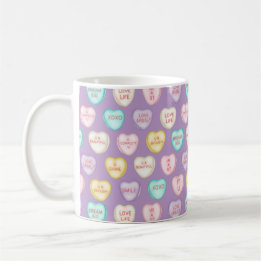 Caneca De Café Corações Doces De Autoamor - Mug De Café Roxo