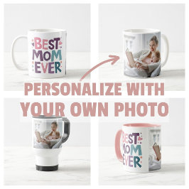 Caneca De Café Corações e Flores Fofos Melhor Mãe de Todos os Tem