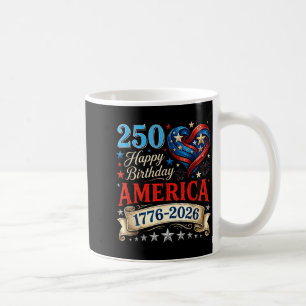 Caneca De Café Corações EUA 1776 2026 4 de julho 250º aniversário