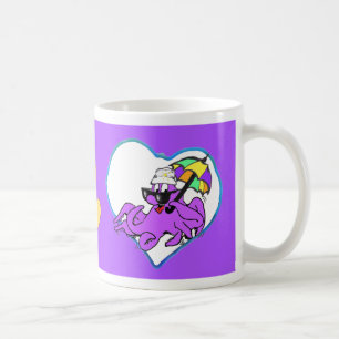 Caneca De Café Corações Fotografia Café Mug Purple