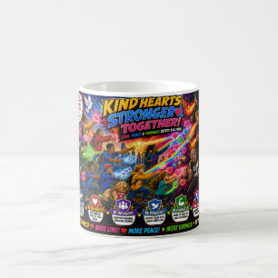 Caneca De Café Corações Gentis, Mais Fortes Juntos