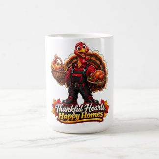CANECA DE CAFÉ CORAÇÕES GRATOS, LARES FELIZES