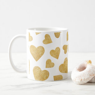 Caneca De Café Corações Juxaposados