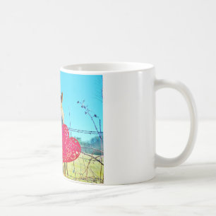 Caneca De Café Corações Namorados de cavalo branco e castanho