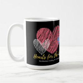 Caneca De Café Corações para Artes, Coração Rosa, Personalizado