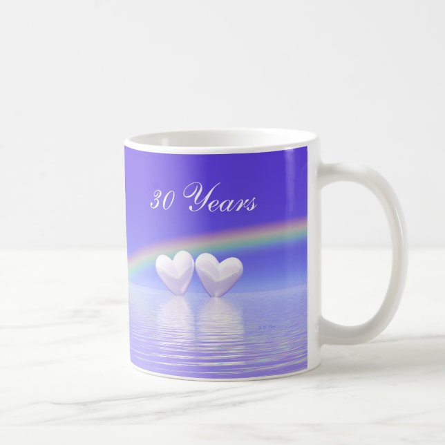 Caneca De Café Corações Pérola do 30 (Direita)