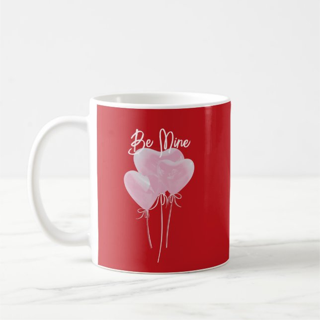 Caneca De Café Corações Rosa (Esquerda)