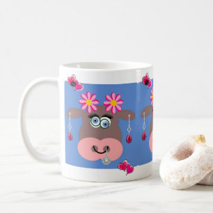 Caneca De Café Corações Rosa-Vaca, Mug De Jogo