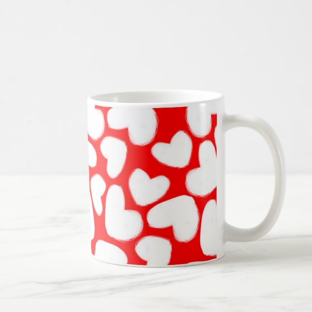 Caneca De Café Corações tirados 2014 (Direita)