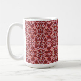 Caneca De Café Corações Vermelho e Rosa