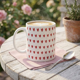 Caneca De Café Corações Vermelhos Pequenos e Fofos em Todas as Im