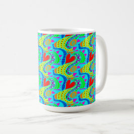 Caneca De Café Corações Vivos