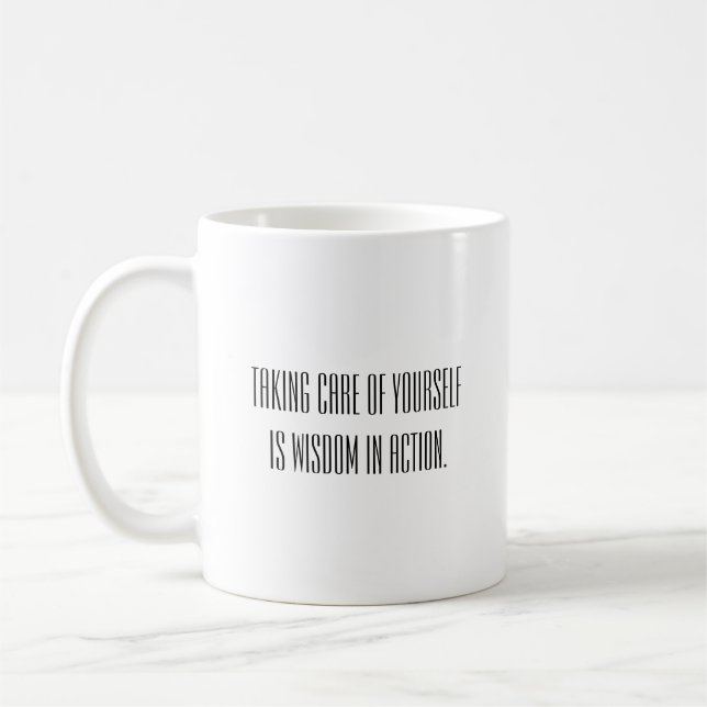 Caneca De Café Coragem, cuidado, sabedoria, & café (Esquerda)