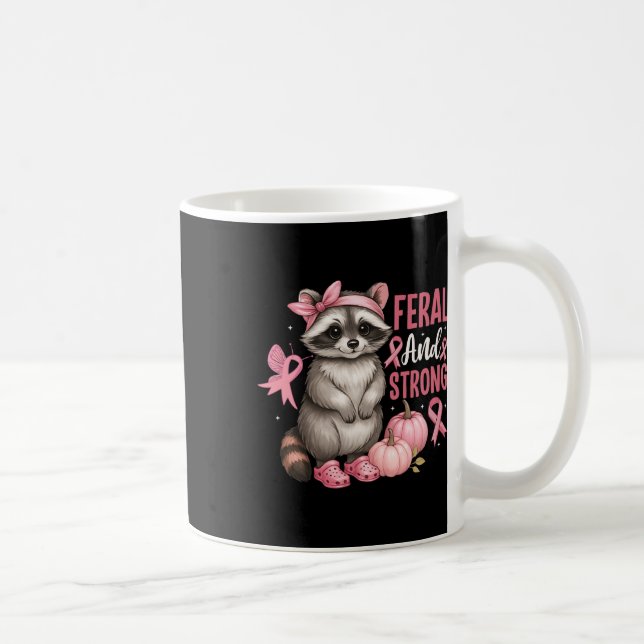 Caneca De Café Coragem De Frisas Rosa Feral E Forte (Direita)