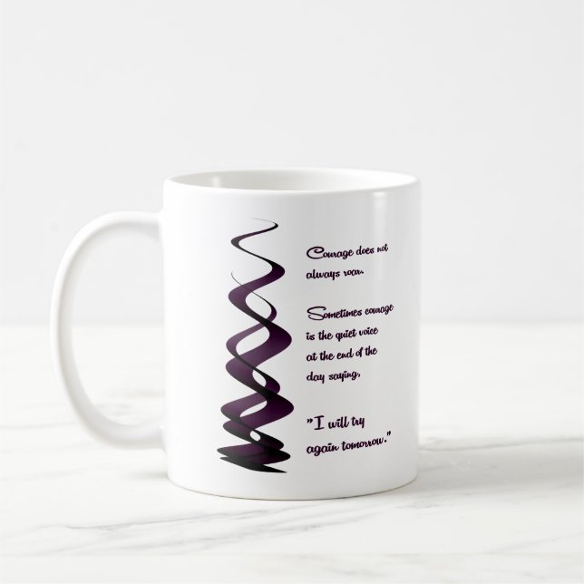 Caneca De Café Coragem Nem Sempre Rugiu (Esquerda)