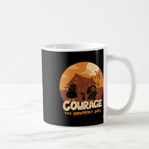 Caneca De Café Coragem O Cachorro Cowardly Halloween Cowardly Hau