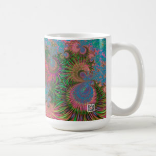 Caneca De Café Corais de Arte Abstrata