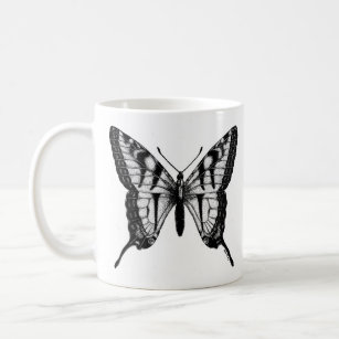 Caneca de café corajosa da borboleta de