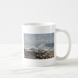 Caneca De Café Coral e ondas