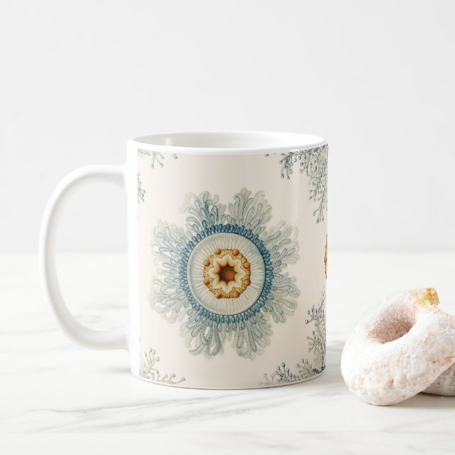 Caneca De Café Coral Mandala (Com Donut)