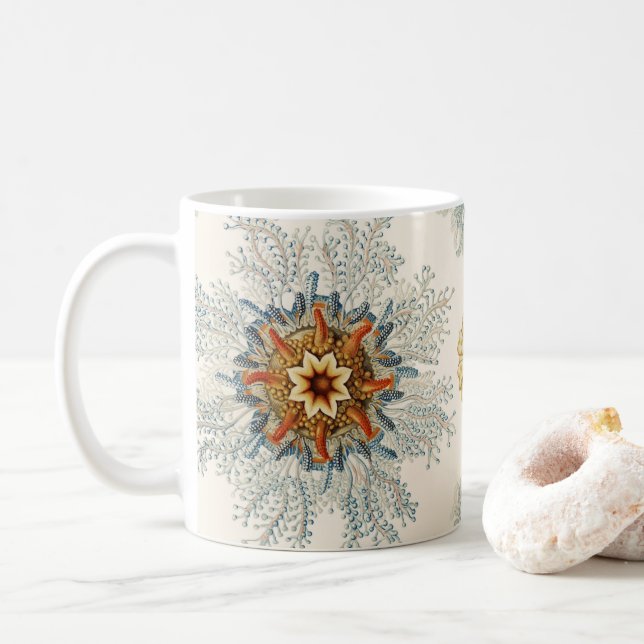 Caneca De Café Coral Mandala (Com Donut)