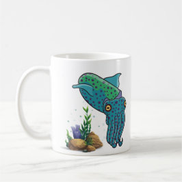 Caneca De Café Coral marinho e bolhas Café