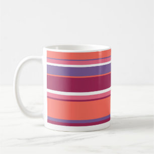 Caneca De Café Coral vivo, vermelho e violeta