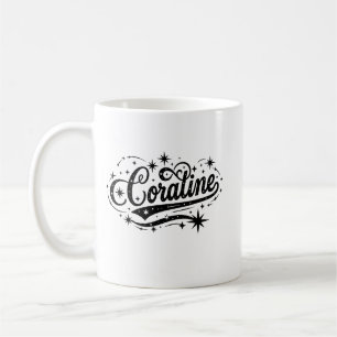 Caneca De Café Coraline nome primeiro último família