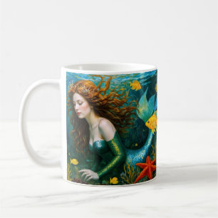 Caneca De Café "Coralyn" - Linda Sereia Mística