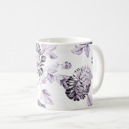 Caneca De Café Coram o Mulberry & o vintage branco Toile floral