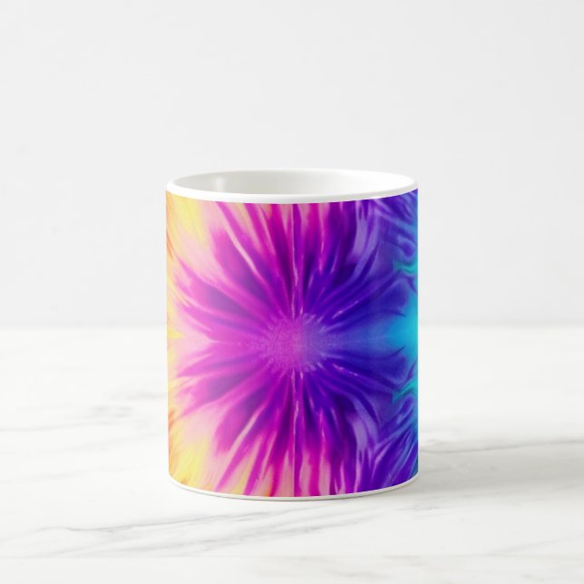 Caneca De Café Corante de gravata arco-íris vibrante (Centro)