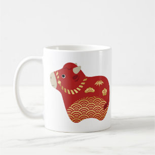 Caneca De Café Corante-vermelho, Ano Novo Chinês do Ox