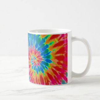 Caneca De Café Corante vermelho e azul-espiral