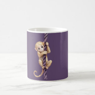 Caneca De Café Corda Roxa de Macaco