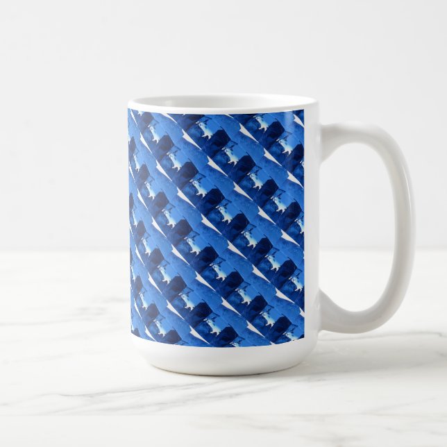 Caneca De Café "Cordilha Congelada #3 Com Cordas" Abstrato (Direita)