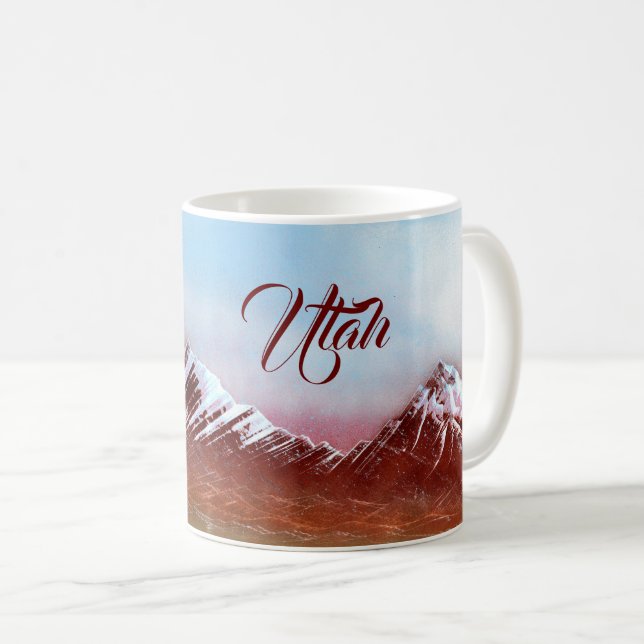 Caneca De Café Cordilheira do Estado de Utah (Frente Esquerda)