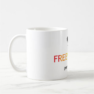 Caneca De Café cores arco-íris do logotipo freenbecky