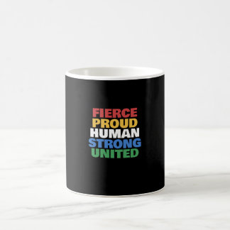 Caneca De Café Cores da Bandeira do Orgulho da Deficiência Tipogr