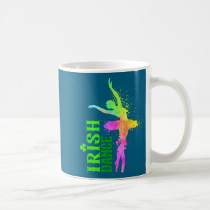 Caneca De Café Cores da Dança Irlandesa Feliz Dia de São Patrício