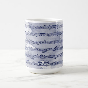 Caneca De Café Cores d'água das notas musicais